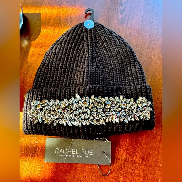 Rachel Zoe Accessories - Rachel Zoe black rhinestone beanie!  One size